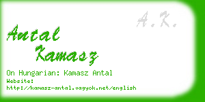 antal kamasz business card